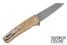 Pro-Tech Malibu Reverse Tanto - Bronze Handle - Stonewashed Blade