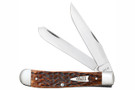 Case Trapper Brown Peach Seed Jigged Bone