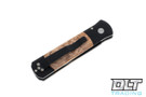 Pro-Tech Godson - Black Handle - Maple Burl Inlay - Black Blade