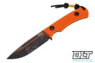 TRC K-1S - Blaze Orange G-10 - Apocalyptic Finish