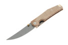 GiantMouse ACE Clyde - Natural Canvas Micarta - Brass Hardware