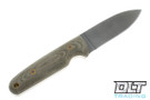 Battle Horse Salt Fork - Flat Ground - Green Micarta - Matte