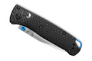 Benchmade 533-3 Mini Bugout with Carbon Fiber handles and satin s90v blade shown folded. 