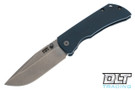 McNees PM MAC 2 3.5" - Blue Anodized Titanium - Stonewashed Blade