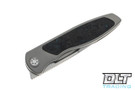 Sharp By Design Mini Tempest Drop Point - Bead Blasted Titanium - Blue Dark Matter Inlay - Satin Blade
