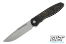 Sharp By Design Mini Tempest Drop Point - PVD Titanium - Gold Dark Matter Inlay - Satin Blade