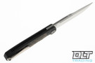 Sharp By Design Mini Tempest Drop Point - PVD Titanium - Gold Dark Matter Inlay - Satin Blade
