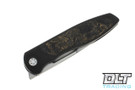 Sharp By Design Mini Tempest Drop Point - PVD Titanium - Gold Dark Matter Inlay - Satin Blade