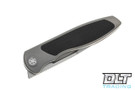 Sharp By Design Mini Tempest Drop Point - Bead Blasted Titanium - Carbon Fiber Inlay - Satin Blade