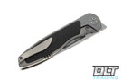 Sharp By Design Mini Tempest Drop Point - Bead Blasted Titanium - Carbon Fiber Inlay - Satin Blade