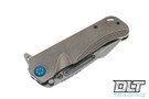 Medford Proxima - Tumbled S35VN - Tumbled Titanium - Blue Hardware & Clip