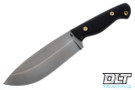 Battle Horse Big Jay - Saber - Black Micarta - Matte - Leather Sheath