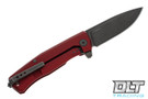 LionSteel Myto Red Aluminum - Stonewashed PVD Blade