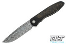 Sharp By Design Mini Tempest Drop Point - PVD Titanium - Gold Dark Matter Inlay - Damasteel