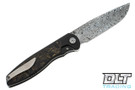 Sharp By Design Mini Tempest Drop Point - PVD Titanium - Gold Dark Matter Inlay - Damasteel