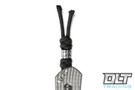 Chris Reeve Knotted Black Lanyard - Silver Dot Bead - Large Sebenza & Umnumzaan