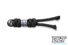 Chris Reeve Black Knotted Lanyard with Blue Dot Bead - Large Inkosi
