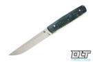 Sliwkosky Full Tang Puukko - Blue Maple - Toxic Green Liners #2