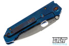 Medford 187 DPT - Tumbled S90V - Blue Anodized Titanium - Flamed Hardware & Clip