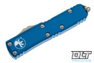 Microtech 233-10BL UTX-85 T/E - Blue Handle - Stonewashed Blade