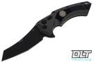 Hogue SIG X5 Tactical Flipper 3.5" Wharncliffe - Grey Aluminum - Black G-10 Inlay - Black Blade