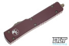 Microtech 147-13MR UTX-70 D/E - Merlot Red Handle - Bronze Blade