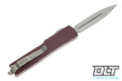 Microtech 147-4MR UTX-70 D/E - Merlot Red Handle - Satin Blade