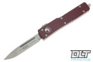 Microtech 148-10MR UTX-70 S/E - Merlot Red Handle - Stonewashed Blade