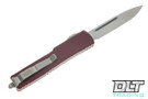 Microtech 148-10MR UTX-70 S/E - Merlot Red Handle - Stonewashed Blade
