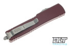 Microtech 148-10MR UTX-70 S/E - Merlot Red Handle - Stonewashed Blade