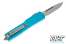 Microtech CA148-10TQ UTX-70 S/E - Turquoise Handle - Stonewashed Blade
