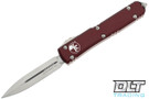 Microtech 122-4MR Ultratech D/E - Merlot Red Handle - Satin Blade