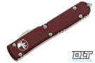 Microtech 122-4MR Ultratech D/E - Merlot Red Handle - Satin Blade