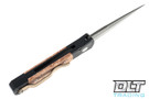 Pro-Tech Godson - Black Handle - Maple Inlay - Ladder Damascus Blade