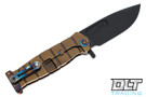 Medford USMC Fighter Flipper - PVD 3V - Faced, Flamed, & Bronze Anodized Titanium - Flamed Hardware & Clip #5