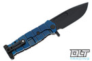 Medford USMC Fighter Flipper - PVD 3V - Flamed & Blue Anodized Titanium - Black Hardware & Clip #1