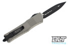 Microtech 142-1TG Combat Troodon D/E - Titanium Grey Handle - Black Blade