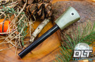 Bark River Firesteel Green Canvas Micarta - Black Liner
