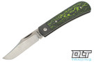 Jack Wolf Knives Benny's Clip - Camo Carbon Toxic Green