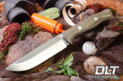 Bark River Bravo 1.25 3V Green Canvas Micarta - Rampless