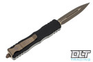Microtech 225-13AP Dirac D/E - Black Handle - Bronze Apocalyptic Blade