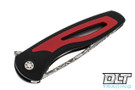 Sharp By Design Apex Tanto Flipper - Black & Red - Damasteel Blade