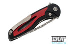 Sharp By Design Apex Tanto Flipper - Black & Red - Damasteel Blade