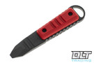 Koch Tools Kursor Prybar - Red G-10 - Darkened Zirconium
