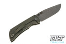 McNees PM MAC 2 3" - Green Anodized Atomic Stonewashed Titanium - Matte Stonewashed CTS-XHP Blade