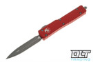 Microtech 147-10APRD UTX-70 D/E - Red Handle - Apocalyptic Blade