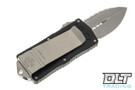 Microtech 157-12 Exocet D/E - Black Handle - Stonewashed Blade