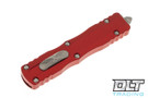 Microtech 225-10RD Dirac D/E - Red Handle - Stonewashed Blade