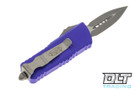Microtech 238-10APPU Mini Troodon D/E - Purple Handle - Apocalyptic Blade