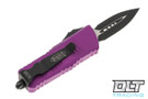 Microtech 238-1VI Mini Troodon D/E - Violet Handle - Black Blade Microtech 238-1VI Mini Troodon D/E - Violet Handle - Black Blade